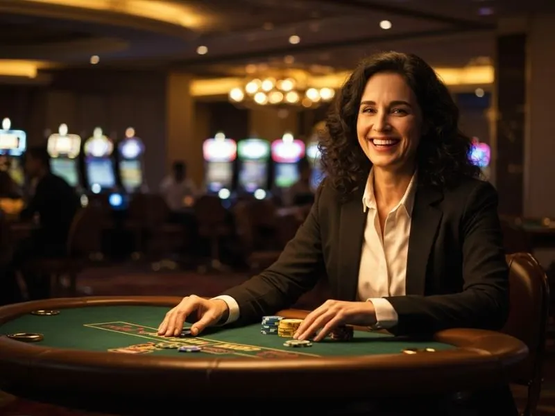 Joyful guest at Viva MX casino expressing pure excitement and energy.