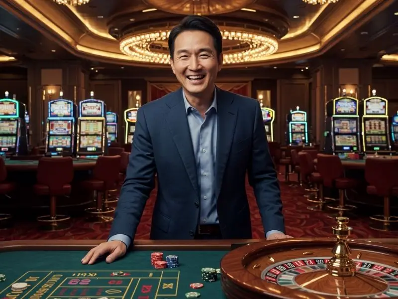 Vivamax app download roulette winner with calm smile holding chips in hand.