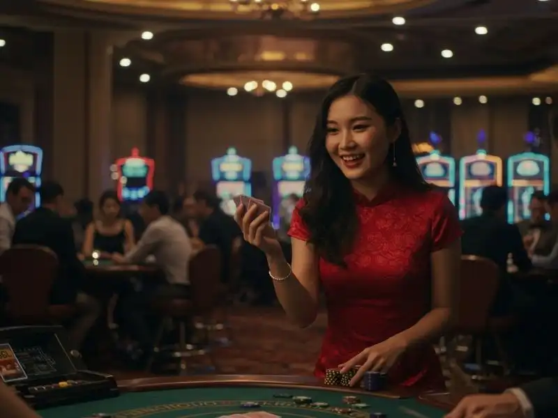 Poker player grinning with a strong hand at bibamax.com.