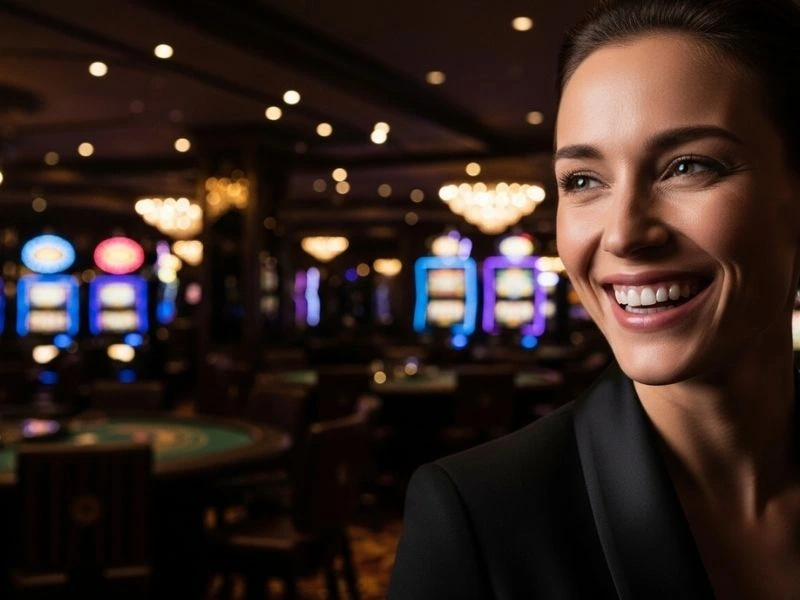 Azi Vivamax Standing Smiling Casino Guest positive energy