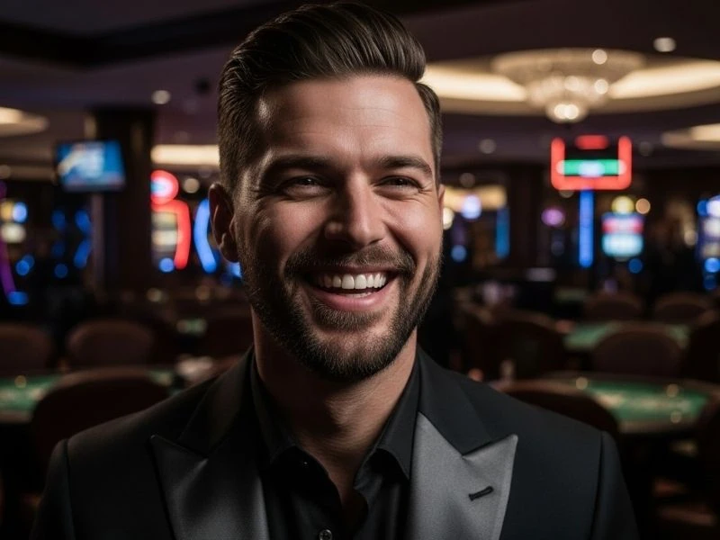 Hiram Vivamax Standing Smiling Casino Guest positive vibe