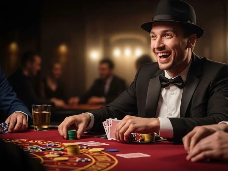 Viva Max Free Movie Smiling Person Betting on Baccarat winning vibe