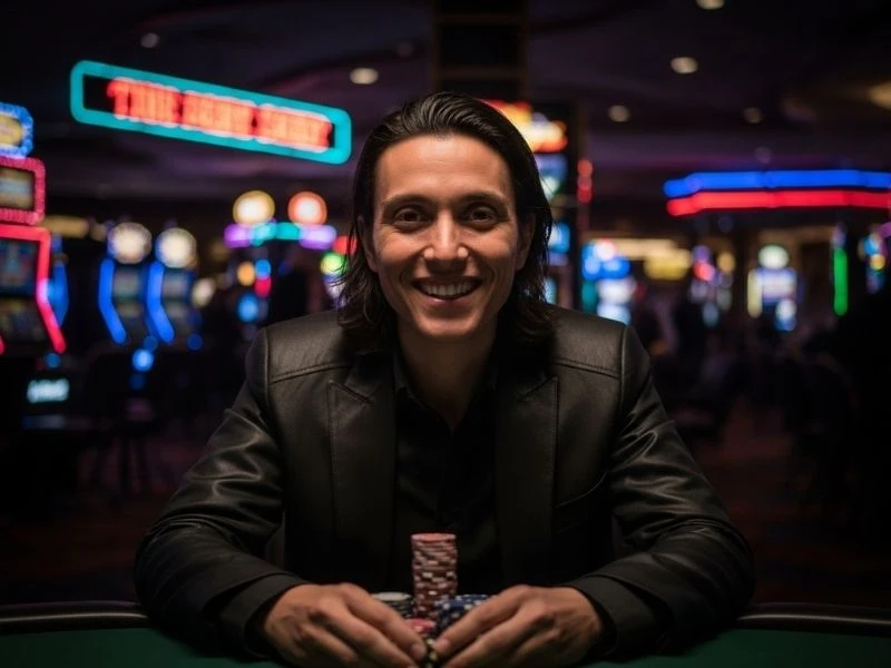 Vivamax Eks Smiling Player Holding Poker Chips victory moment