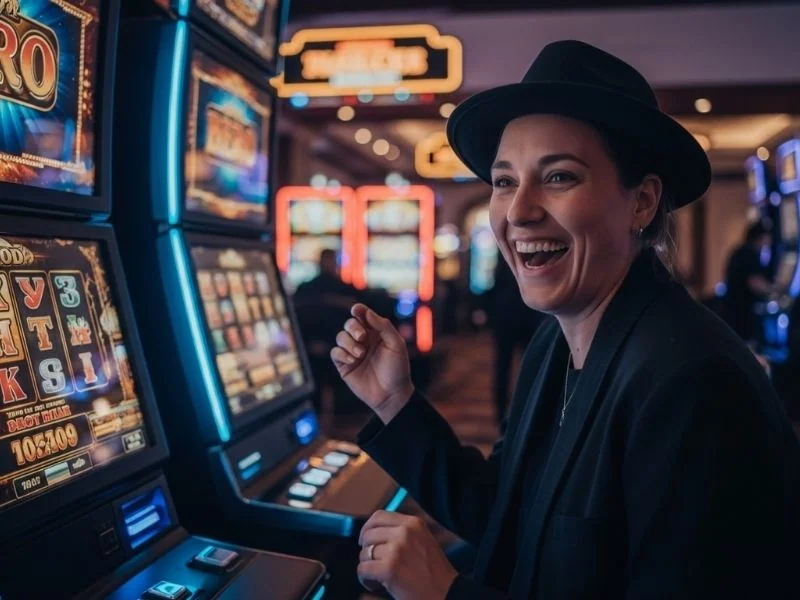 Vivamax Hot Movie Smiling Woman Playing Slot Game fun moment
