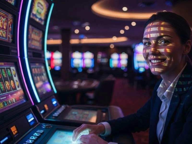 Vivamax.ph Joyful Player Pressing Slot Spin exciting gameplay