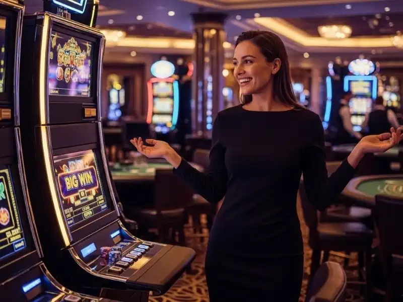 Is Online Gambling Legal In The Philippines Smiling Woman Playing Slot Game Vivamaxwin