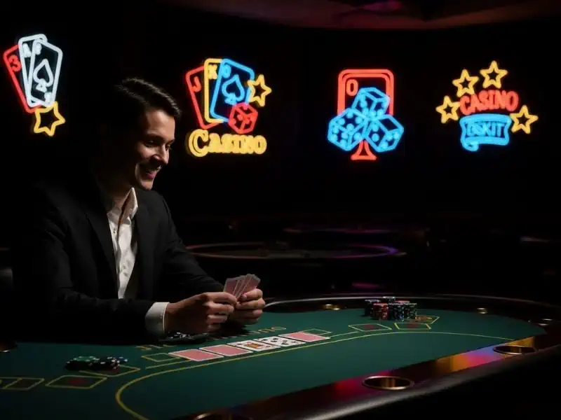 Responsible Gaming Philippines Smiling Player With Poker Chips Vivamaxwin happy moment