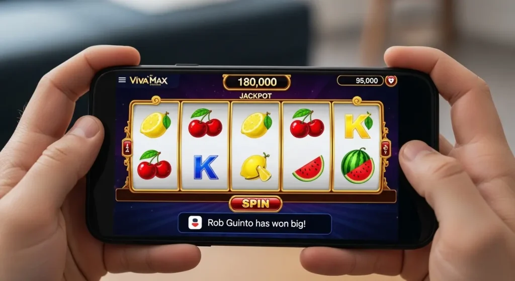 Rob Guinto Viva Max online casino mobile gameplay Philippines