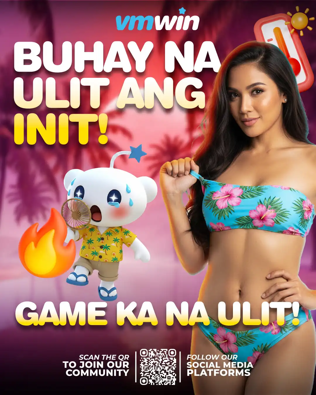 About us – Join and play VMWIN this summer, featuring a promotional gaming theme with summer vibes and online casino entertainment.