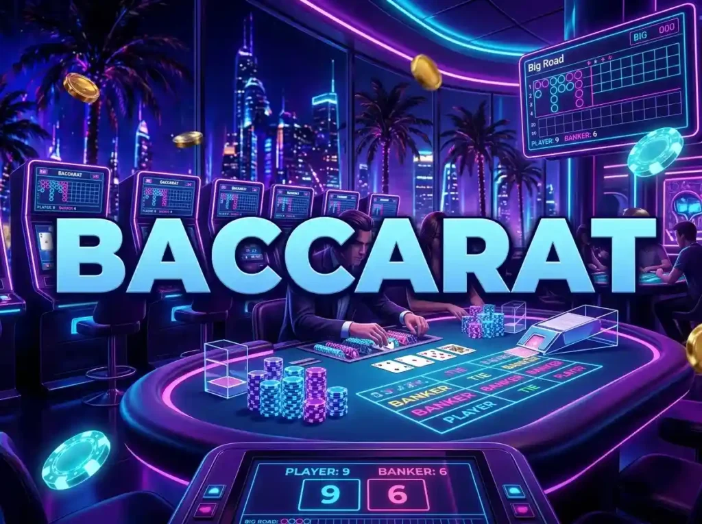VMWin (Vivamaxwin) baccarat table game interface for table games on a digital casino platform.