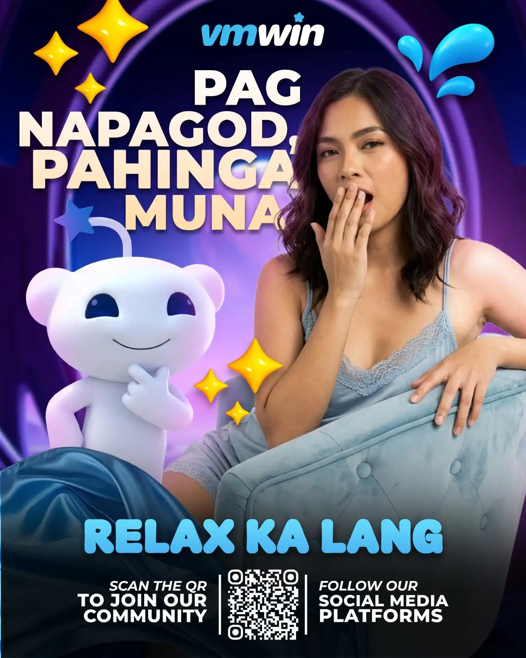 Promotions sa VMWin (Vivamaxwin) kung saan makakapagpahinga muna sa arcade games pagkatapos maglaro