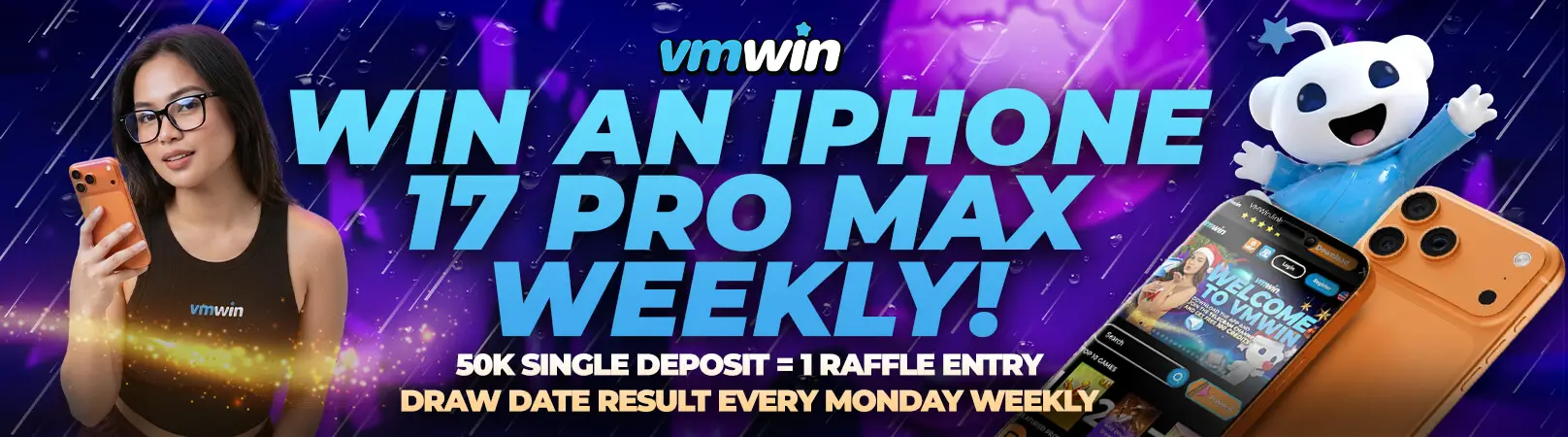 VMWin (Vivamaxwin) promotions play and win an iPhone 17 Pro Max weekly rewards for players