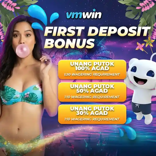 VMWin (Vivamaxwin) promotions featuring first deposit bonuses for players to enjoy online casino rewards